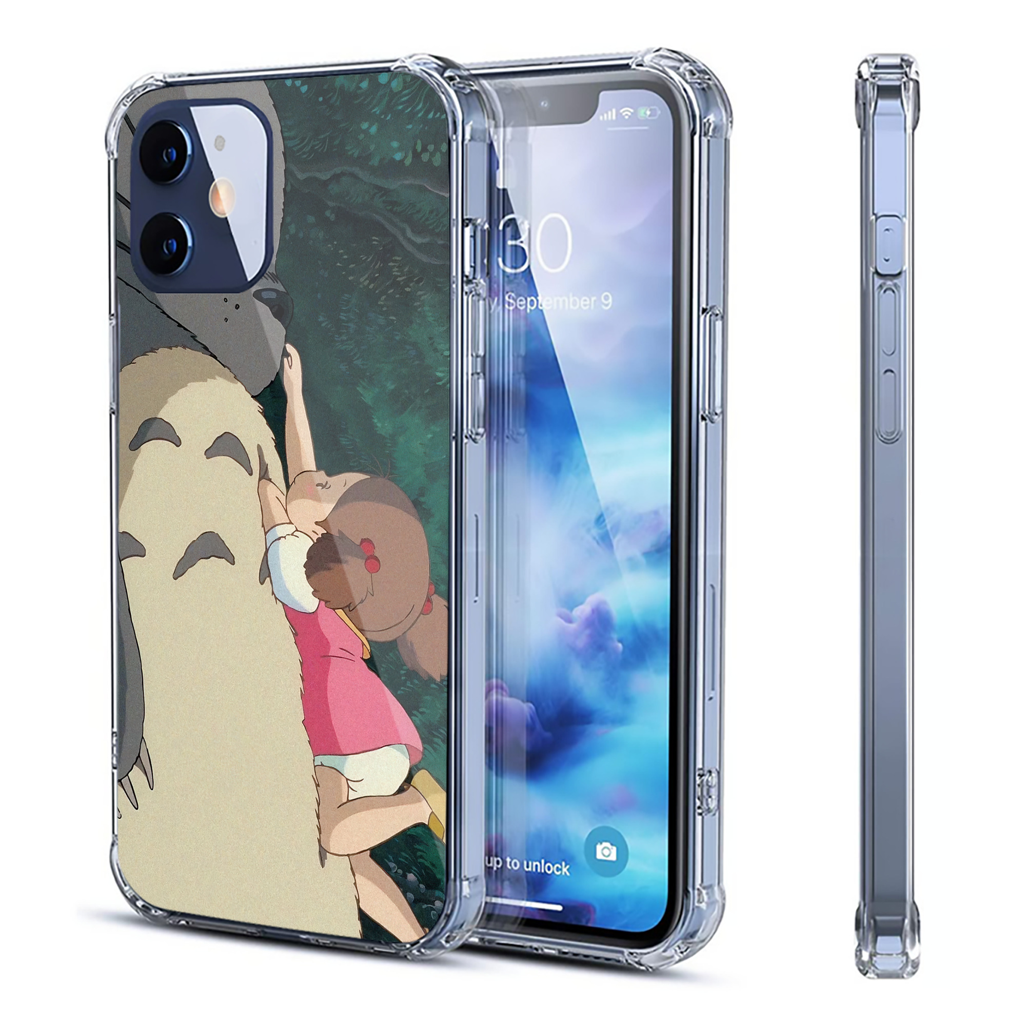 （画像用） となりのトトロ 草壁メイ 草壁サツキ My Neighbor Totoro Satsuki Kusakabe Mei Kusakabe 【iPhone 12シリーズ対応】透明スマホケース（クリアソフトケース）